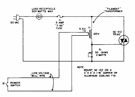 Interruptor de baja tensión con triac 
