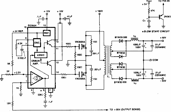 Inversor conmutado 50 V 
