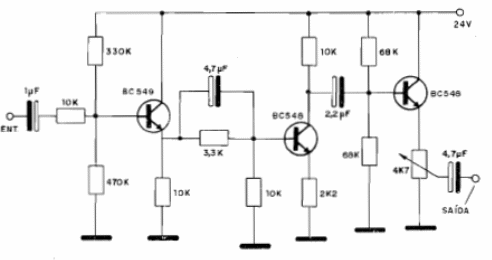 Preamplificador transistorizado de alta calidad 
