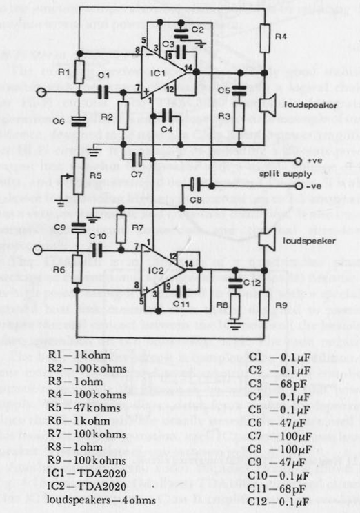 Amplificador TDA2002 
