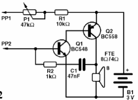 Comprobador de continuidad de sonido simple 
