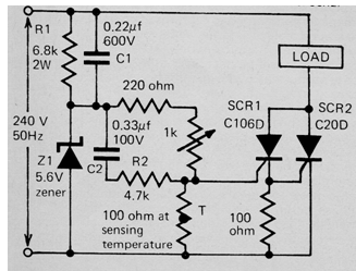 Control de alta potencia con SCR 
