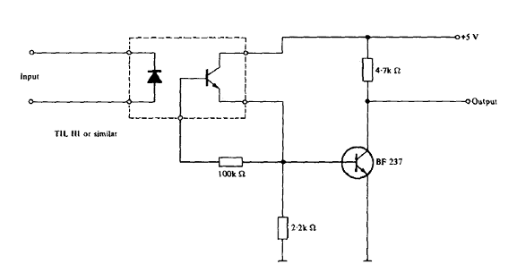 Amplificador hasta 100 kHz para optoacoplador 
