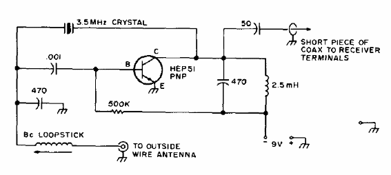 Convertidor de 20 a 500 kHz a 3,5 a 4 MHz 
