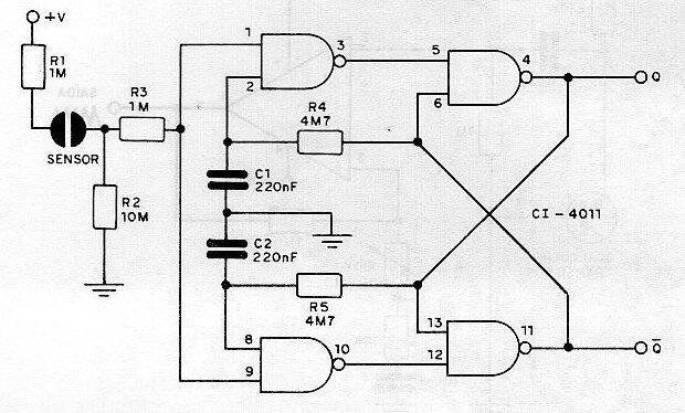 Interruptor de toque biestable CMOS
