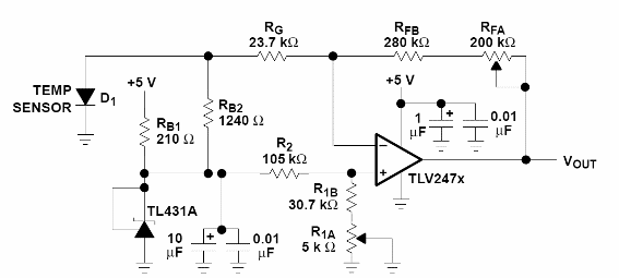 Interfaz para sensor de temperatura 
