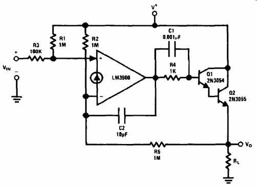 Paso de potencia para el LM3900 
