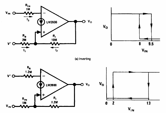 Disparadores Schmitt LM3900 
