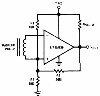 Amplificador para transductor magnético LM139 
