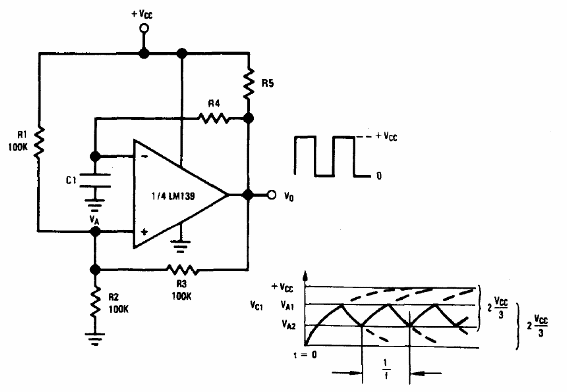 Generador de señal rectangular LM139 
