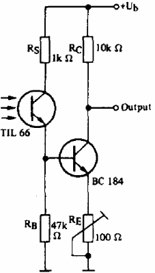 Control de corriente para fototransistor
