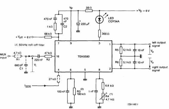 Decodificador estéreo TEA5580 
