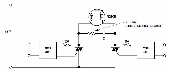 Circuito de inversión del motor de CA 
