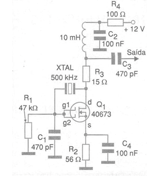 Oscilador MOSFET de doble puerta 
