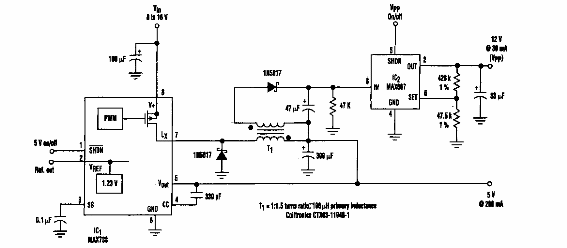 Salida de 12 V para reguladores de 5 V CIR20341S
