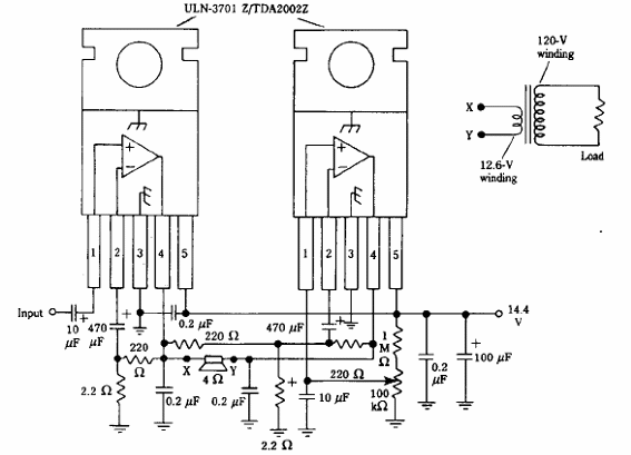 Amplificador de audio como inversor
