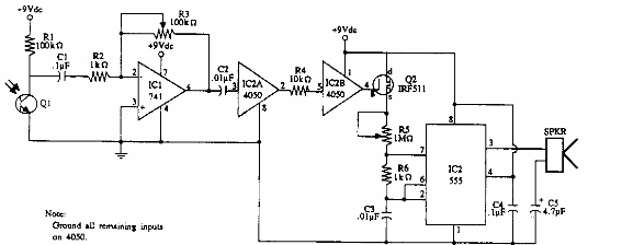 Receptor de luz y generador de efectos 
