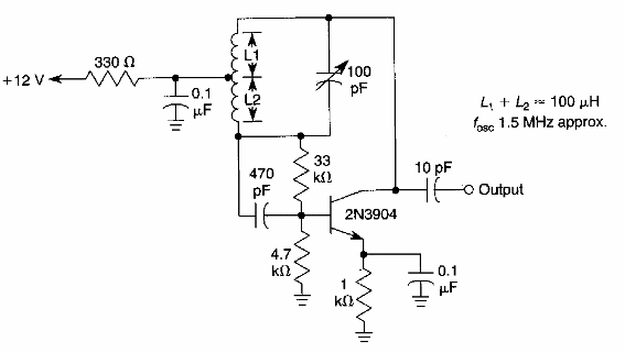Oscilador Hartley modificado
Oscilador Hartley modificado