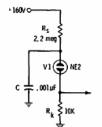 Oscilador de neón de 2400 Hz 
