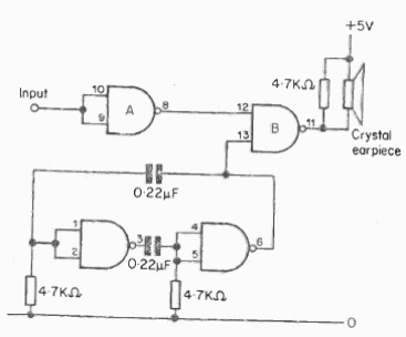 Oscilador conmutado 7400 
