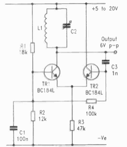 Oscilador LC de 2 transistores 
