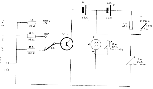 Voltímetro con transistor 
