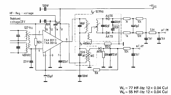 Amplificador de FI de FM TDA991
