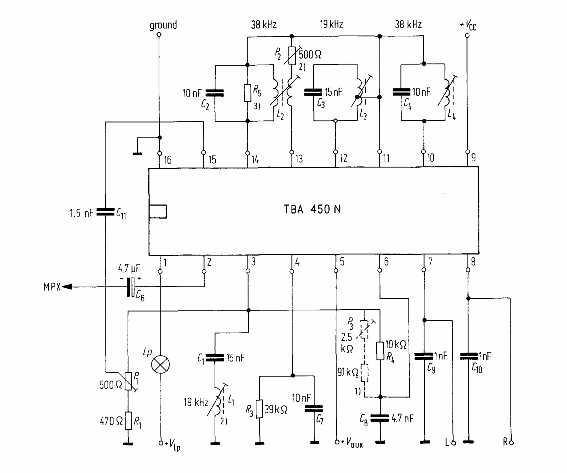 Decodificador estéreo TBA450N 
