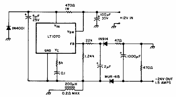 Fuente negativa de 12 V 
