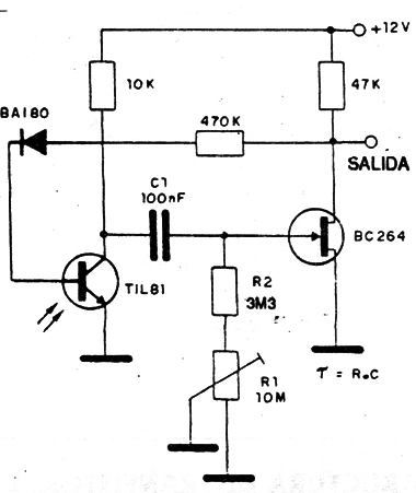 Fotollave Temporizadora con FET BC264

