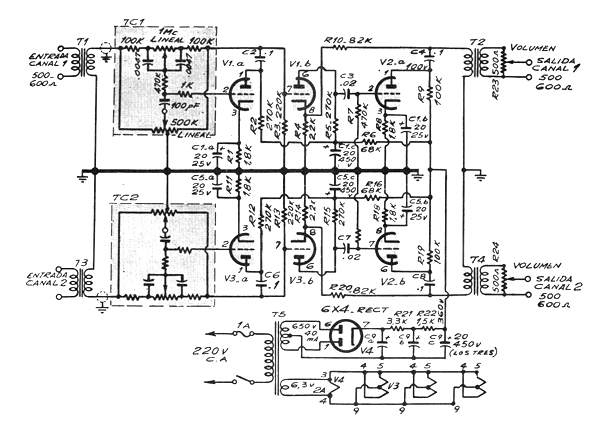 Amplificador Estereofónico de Línea 
