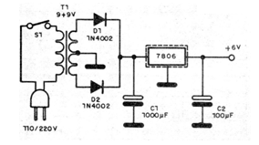 Figura 4 - Fuente de alimentación para el circuito
