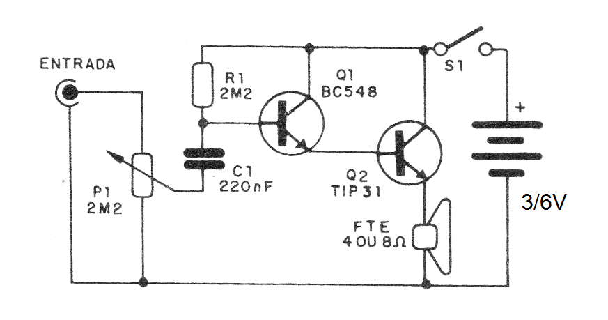 Figura 1- Diagrama del amplificador
Figura 1- Diagrama del amplificador