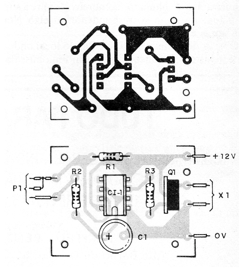 Figura 2- Placa de circuito impreso para el montaje
Figura 2- Placa de circuito impreso para el montaje