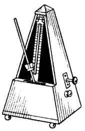 Figura 1 - Un metrónomo mecánico
