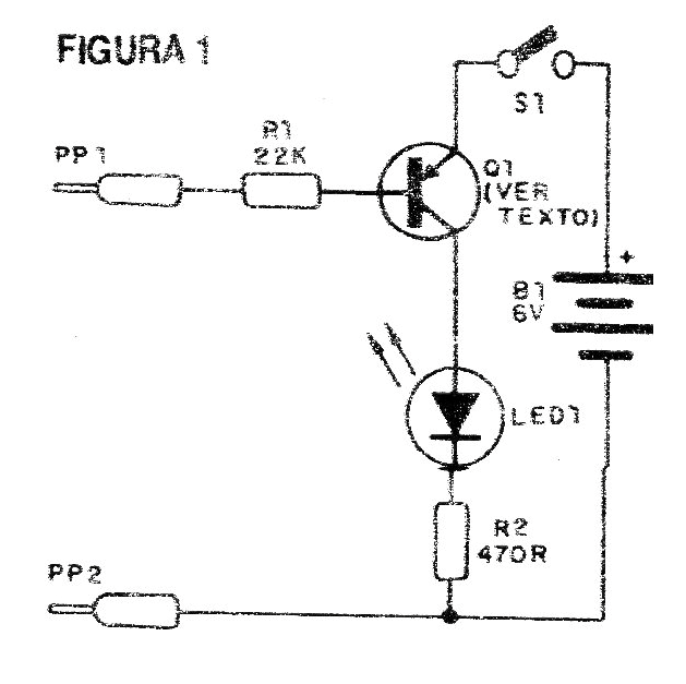 Figura 1 - Diagrama completo del probador de continuidad.
