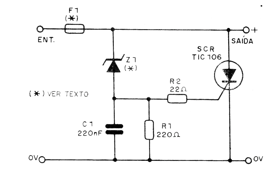 Figura 1 - Diagrama de protección crowbar
Figura 1 - Diagrama de protección crowbar