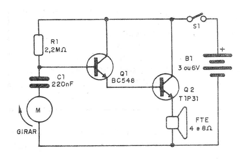 Figura 1 - Diagrama de la sirena manual
Figura 1 - Diagrama de la sirena manual