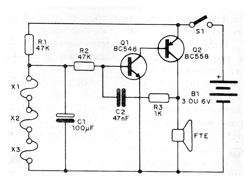 Figura 1 - Circuito completo de la alarma
Figura 1 - Circuito completo de la alarma