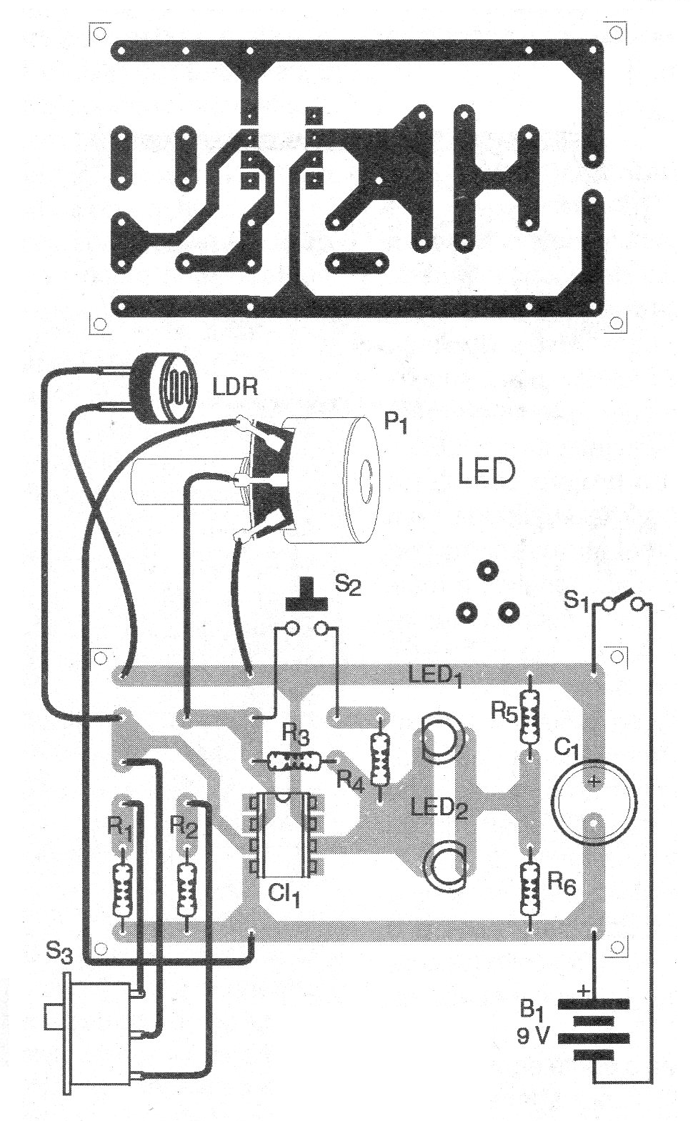 Figura 2 - Placa para el comparador de luz
Figura 2 - Placa para el comparador de luz