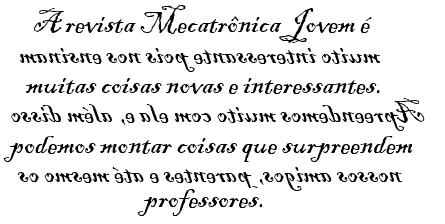 Figura 5 – Texto escrito con la codificación de Dirac.