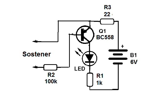 Figura 2 - Circuito del interruptor de timbre con transistores NPN
