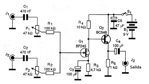 Figura 1 - Diagrama del mezclador
Figura 1 - Diagrama del mezclador
