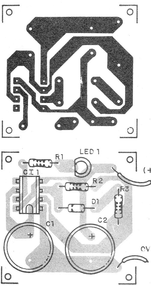    Figura 2 - Placa de circuito impreso para el montaje
