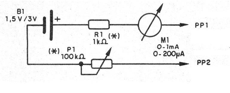 Figura 1 - Diagrama completo del Ohmímetro
Figura 1 - Diagrama completo del Ohmímetro