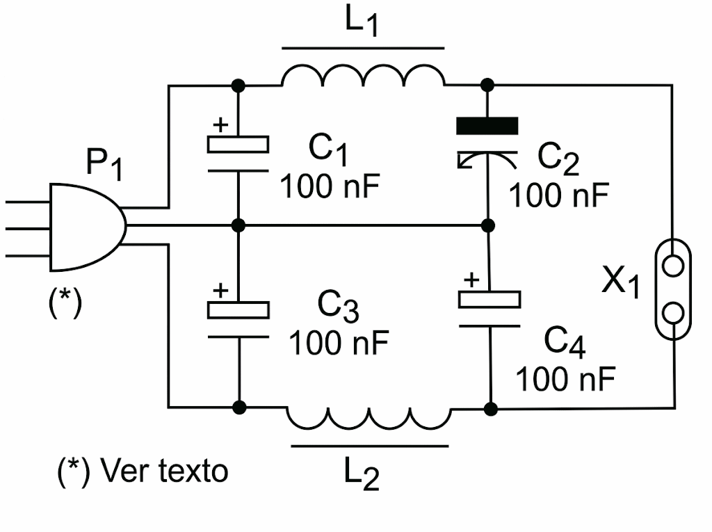 Fig. 5. Esquema completo del filtro. Fig. 5. Esquema completo del filtro.